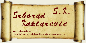 Srborad Kaplarević vizit kartica